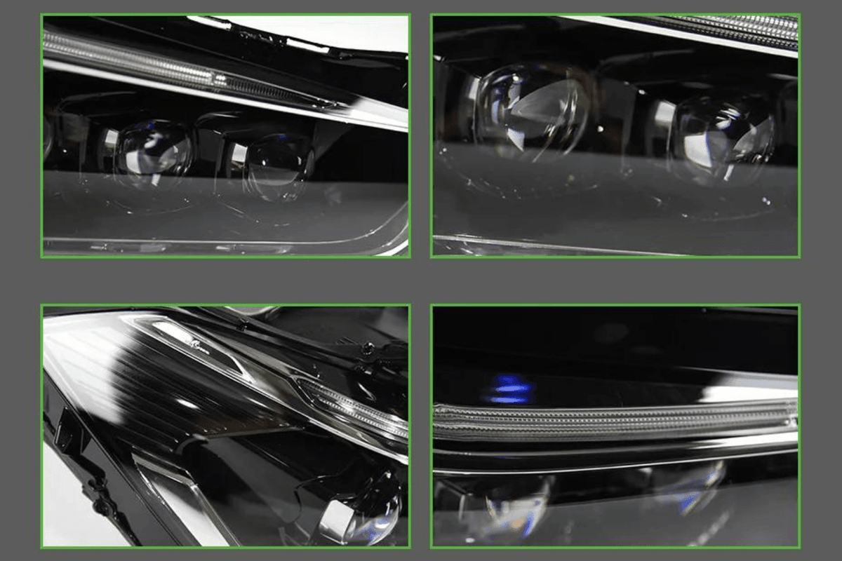 BMW F48 X1 LED headlights upgrade by K2 Industries, showing sleek multi-beam LED headlight design for 2016-2020 models.