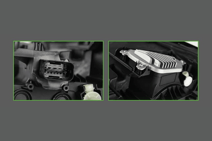 BMW F48 X1 Multi-Beam LED Headlight upgrade by K2 Industries, showing sleek LED headlight with multi-beam design for 2016-2020 models.