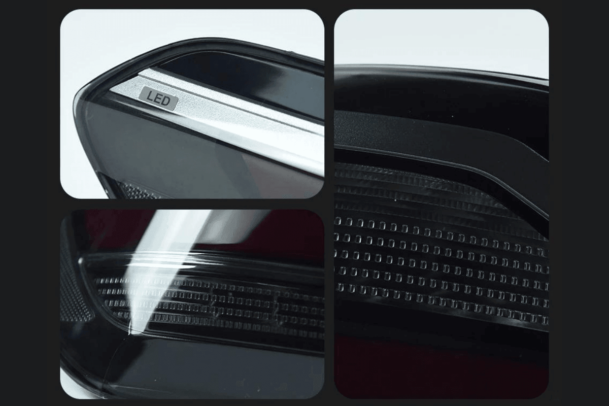 BMW F48 X1 tail light update in red and smoked variants, aftermarket tail lights by K2 Industries for 2016-2022 models.