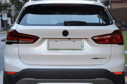 BMW F48 X1 tail light update by K2 Industries, red and smoked variants, for models from 2016 to 2022.