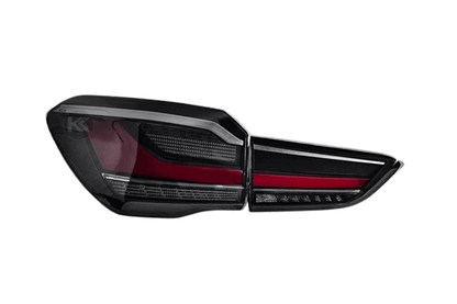 BMW F48 X1 tail light update by K2 Industries, red and smoked variants, installed on 2016-2022 model with clear lens and modern design.