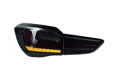 BMW F48 X1 tail lights in red and smoked variants, upgrade by K2 Industries for models from 2016 to 2022.