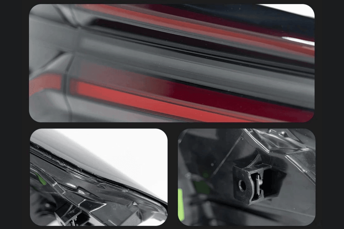 BMW G01 G08 X3 IX3 Blackline LCI Style LED tail lights by K2 Industries, showing sleek black finish and modern LED design.