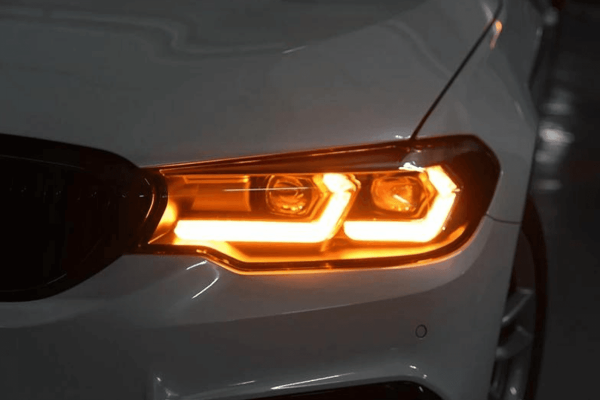 BMW G30 5 Series modernized LED headlights upgrade by K2 Industries, featuring sleek design and bright illumination for 2017-2023 models.
