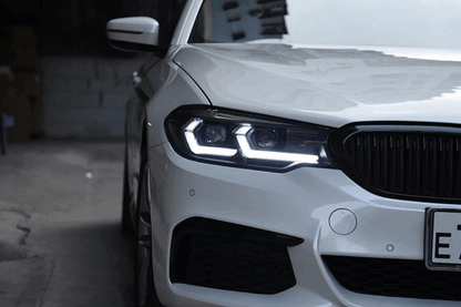 BMW G30 5 Series modernized LED headlights upgrade from K2 Industries, showcasing sleek, high-performance headlight design.