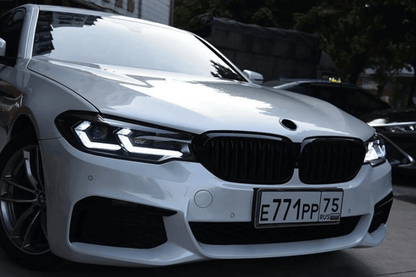 BMW G30 5 Series modernized LED headlights upgrade by K2 Industries, showing sleek headlight design for 2017-2023 models.
