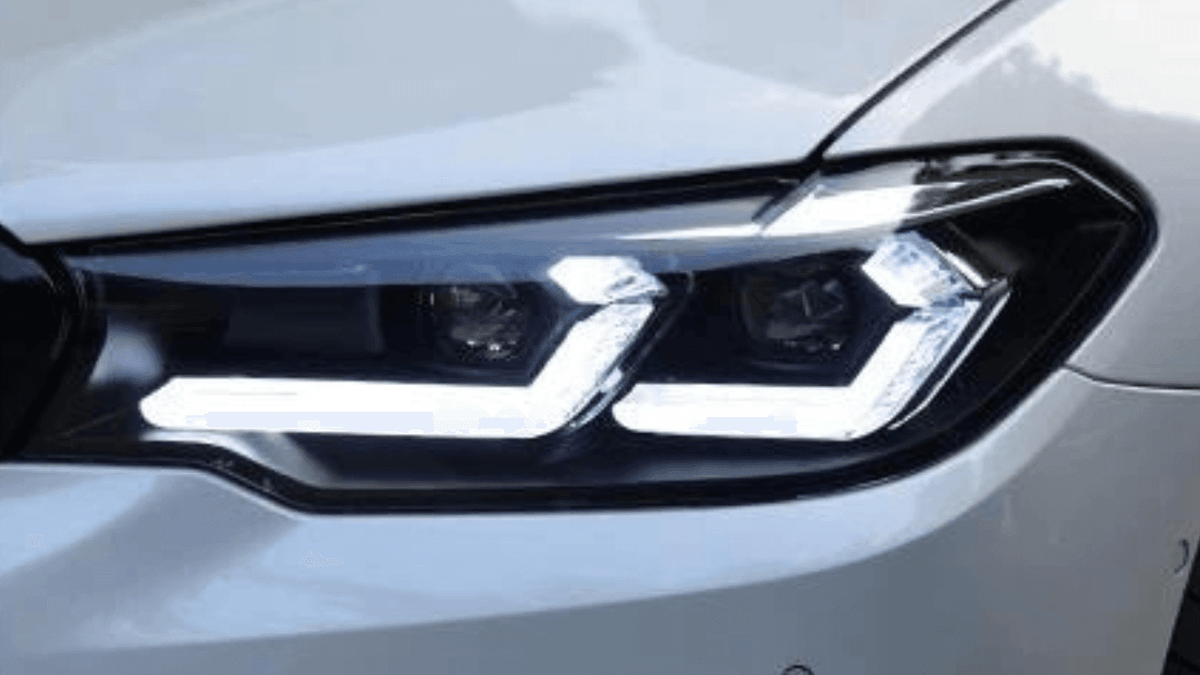BMW G30 5 Series modernized LED headlights upgrade by K2 Industries, showing sleek headlight design for 2017-2023 models.