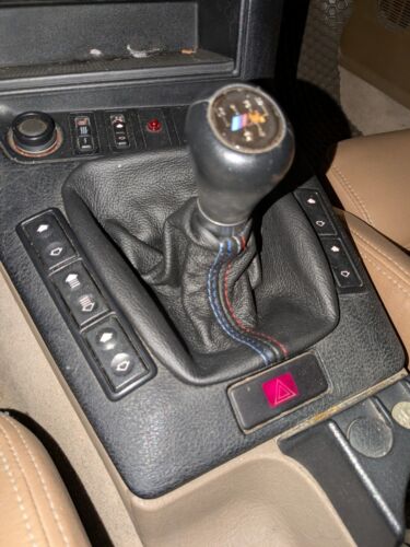 Real leather shift boot cover for BMW E46 E36 1991-2005, custom stitched gear shift cover from JTS Custom Upholstery.