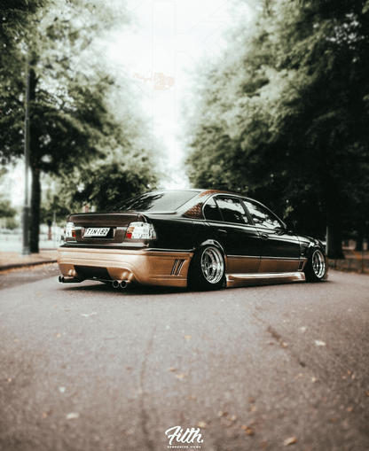 BMW Series 5 E39 clear LED tail lights by K2 Industries, showing the sleek design for 1995-2000 models.