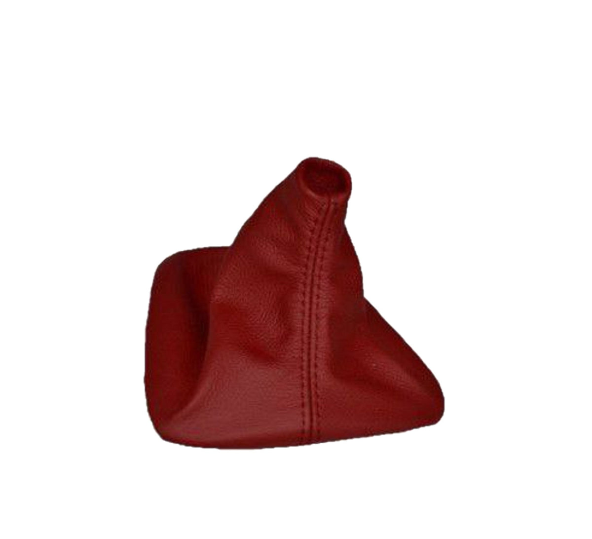 Leather shift and handbrake boot cover for BMW E36 E46 3 Series in Imola Red, crafted by JTS Custom Upholstery.