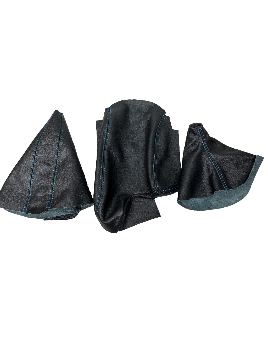 Genuine leather BMW E36 E46 3 Series center console armrest cover with shift and handbrake boot by JTS Custom Upholstery.