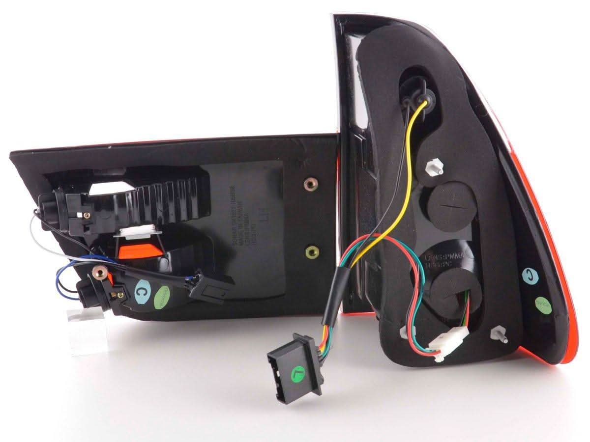 BMW X5 E53 red LED taillights set from K2 Industries, rear view showing sleek red LED tail lights for 1998-2002 models.