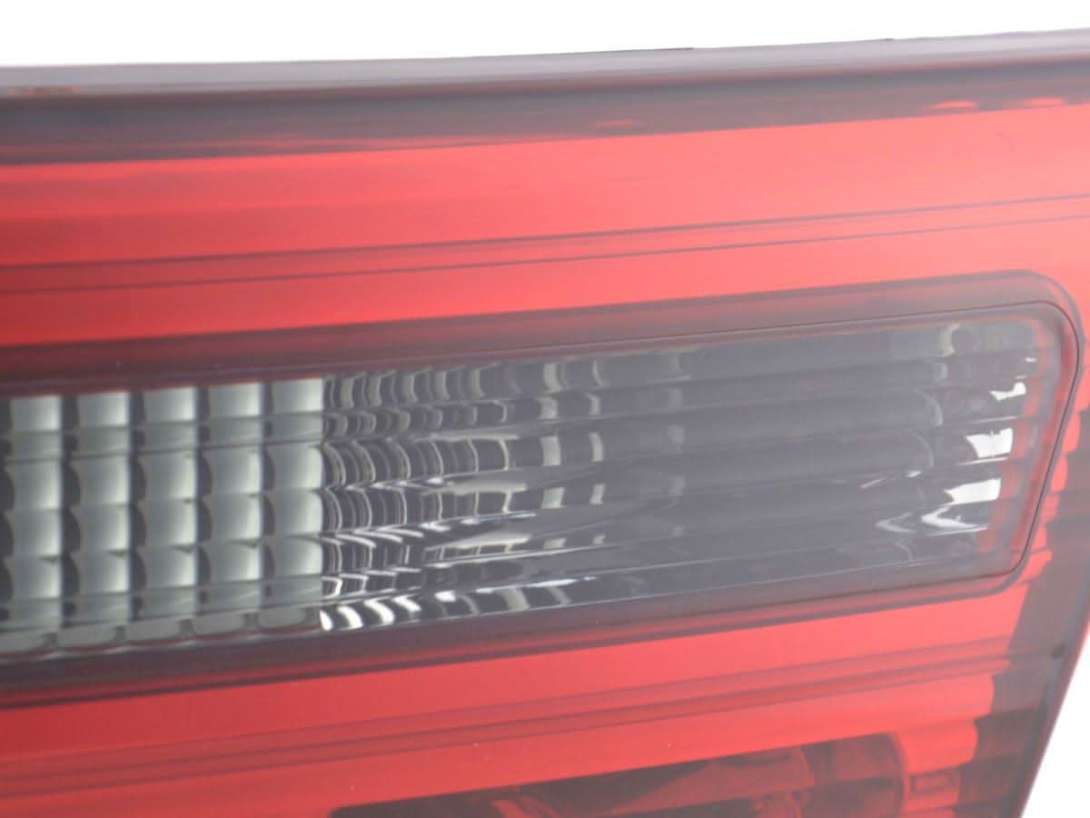 BMW X5 E53 red smoked tail lights set by K2 Industries, showcasing the sleek, smoked lens design for models 1998-2003.