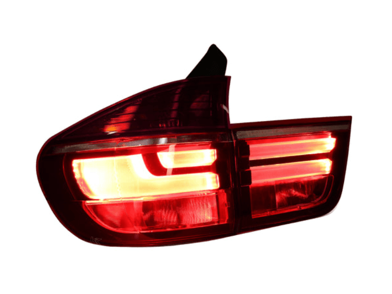 BMW X5 E70 LCI style LED tail light by K2 Industries, rear vehicle lighting for 2007-2012 models with modern LED design.