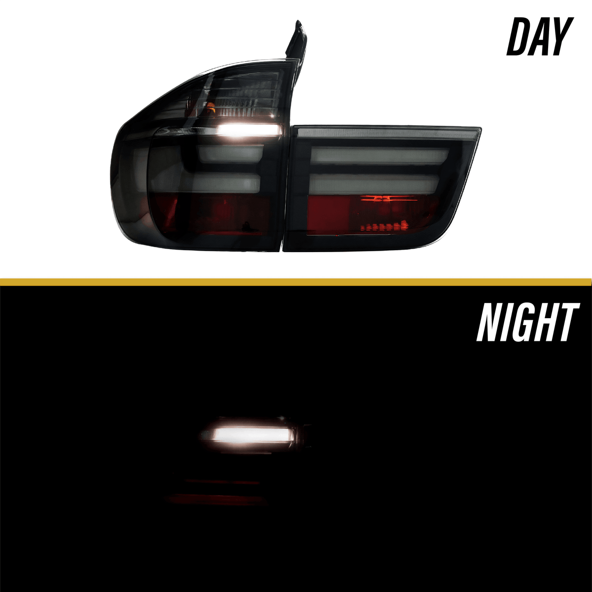 BMW X5 E70 LCI style LED tail light by K2 Industries, rear tail light assembly for 2007-2012 BMW X5 E70 models.