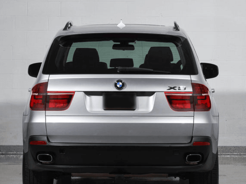 BMW X5 E70 LCI style LED tail light by K2 Industries, showing the sleek, bright red and clear lens design for 2007-2012 models.