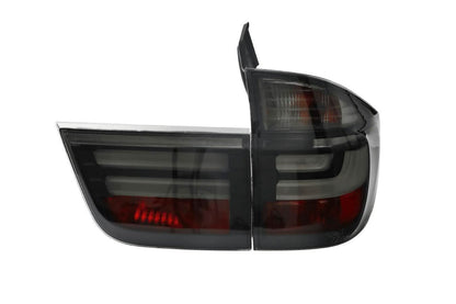 BMW X5 E70 LCI style LED tail light by K2 Industries showing sleek red and clear lens design for 2007-2012 models
