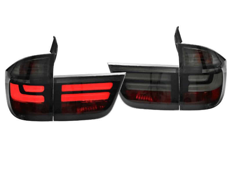 BMW X5 E70 LCI style LED tail light by K2 Industries, 2007-2012, showing the sleek, modern design of the tail light assembly