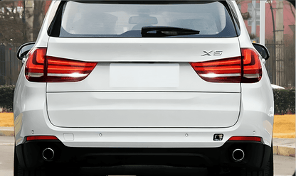 BMW X5 F15 OE Plus tail lights upgrade by K2 Industries, featuring sleek LED design for 2014-2018 models.