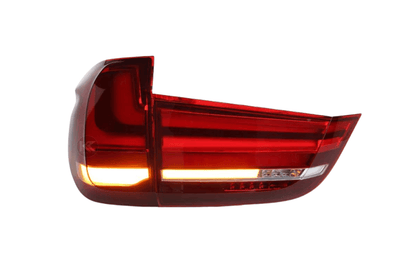 BMW X5 F15 OE Plus tail lights upgrade by K2 Industries, showing sleek LED tail light assemblies for 2014-2018 models.