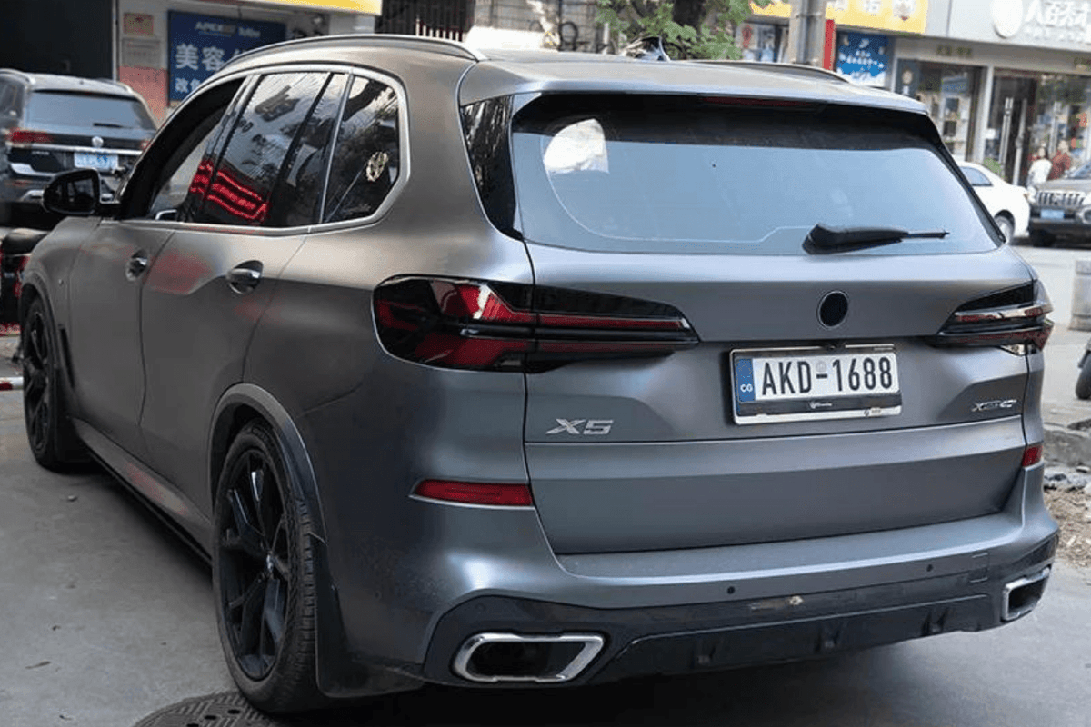 BMW X5 G05 LCI Style upgrade DRL tail lights by K2 Industries, featuring modern design and bright LED elements.