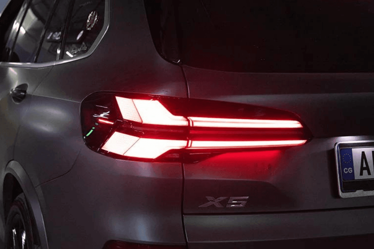 BMW X5 G05 LCI Style upgrade DRL tail lights by K2 Industries, featuring modern LED design for 2019-2024 models.