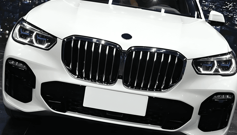 BMW X5 G05 projector headlights upgrade with modern blue accents, featuring sleek design and advanced lighting from K2 Industries.