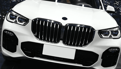 BMW X5 G05 projector headlights upgrade with modern blue accents, featuring sleek design and advanced lighting from K2 Industries.