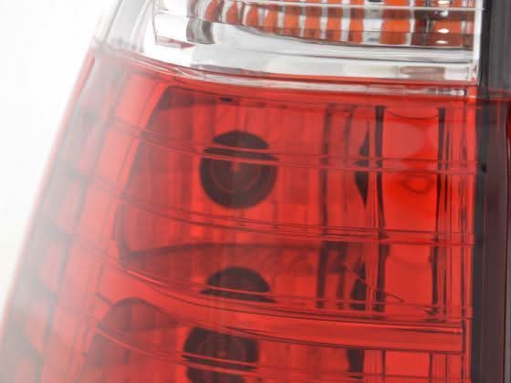 BMW X5 E53 Z33 tail lights set in red and white, for models 1998-2003, by K2 Industries.