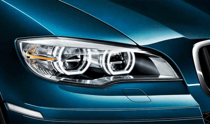 BMW X6 E71 headlights upgrade by K2 Industries, showing the OE style headlight assembly for 2008-2014 models.