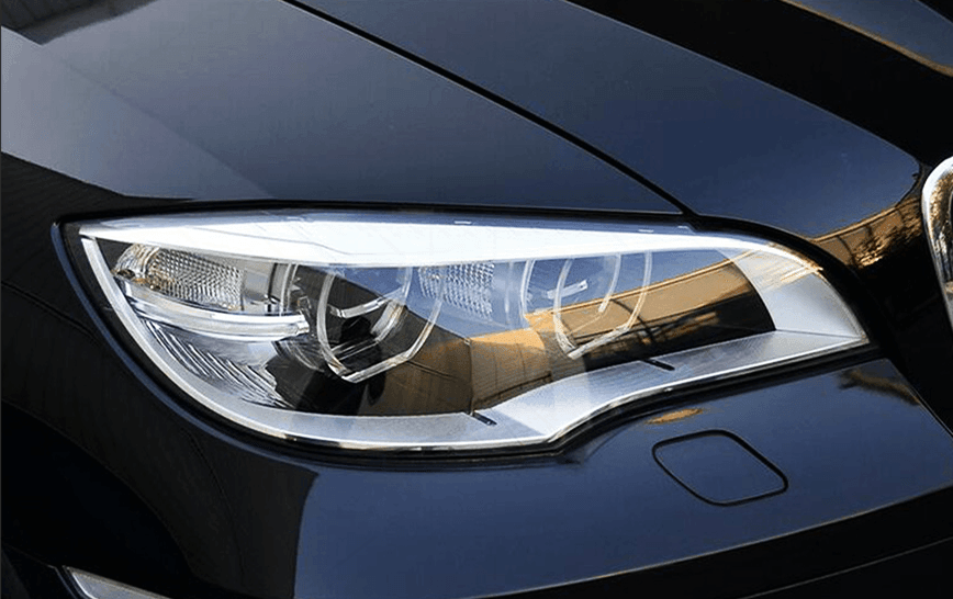 BMW X6 E71 headlight upgrade by K2 Industries, OE style headlights for 2008-2014 model with clear lens and modern design