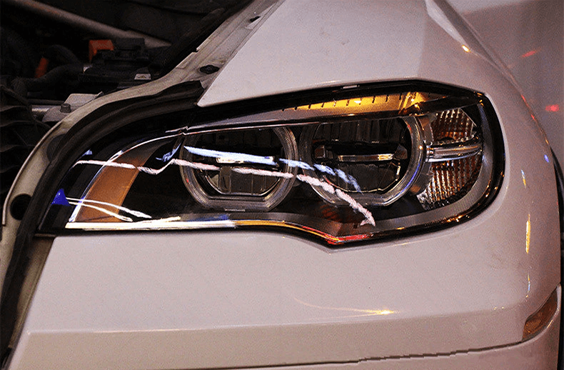 BMW X6 E71 headlights upgrade by K2 Industries, OE style headlight replacements for 2008-2014 models.