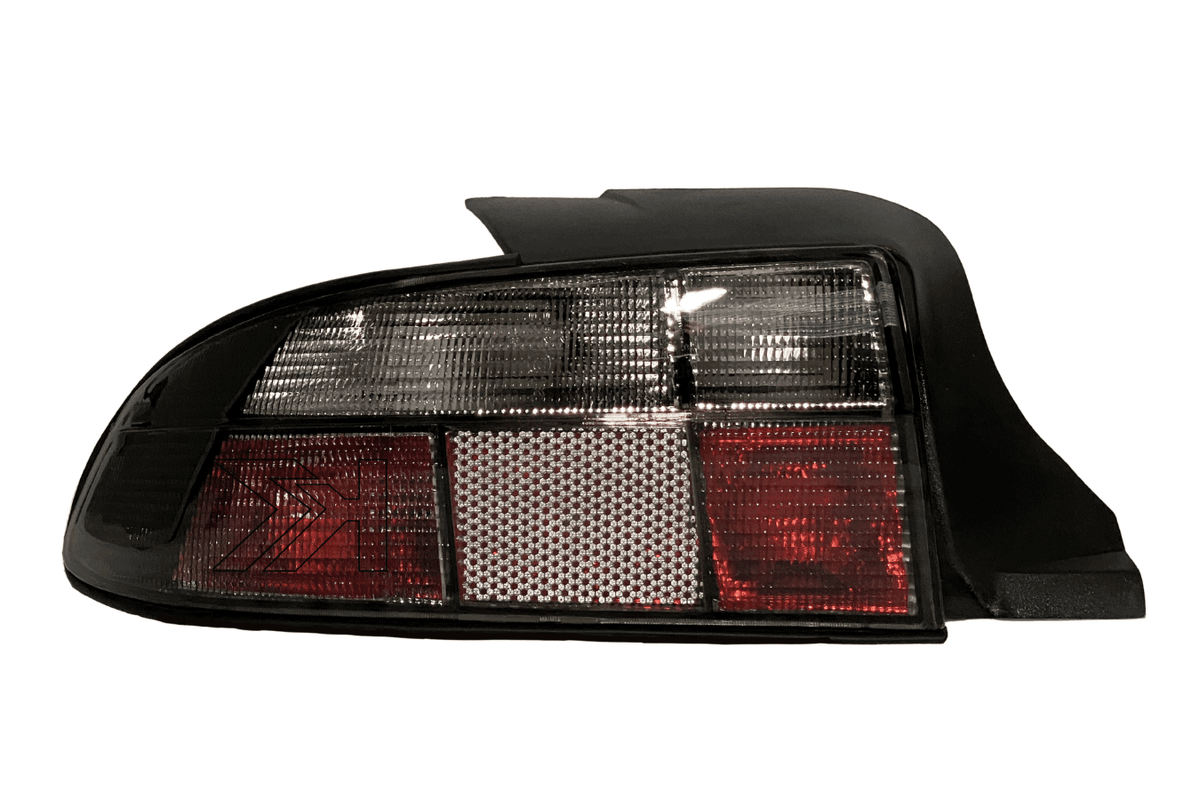 BMW Z3 OEM style smoked tail lights by K2 Industries, showing sleek, smoked lens design for 1990-1999 BMW Z3 models