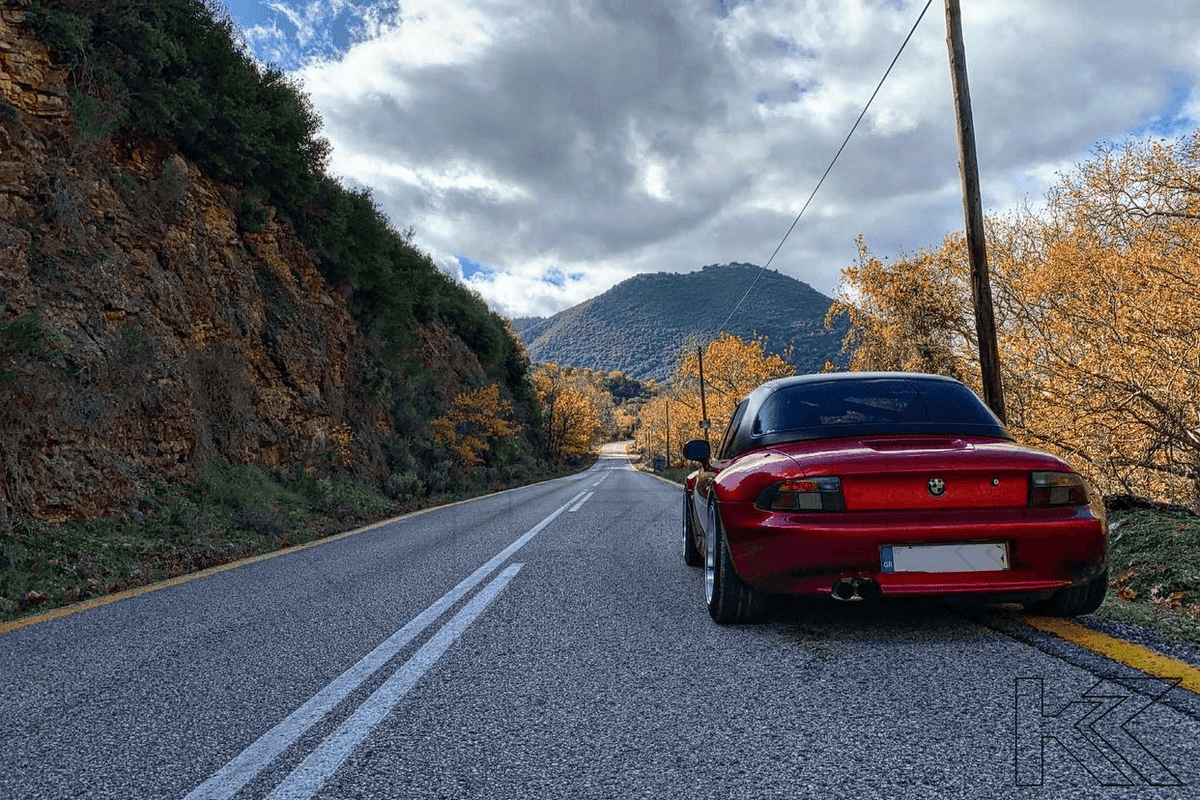 BMW Z3 OEM style smoked tail lights by K2 Industries, showing sleek, smoked lens design for 1990-1999 BMW Z3.