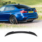 BMW F30 F80 M3 CS carbon fiber trunk spoiler by Palenon Performance, showcasing sleek aerodynamic design and glossy finish.
