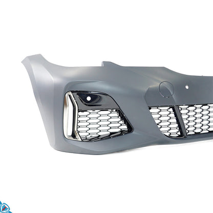 BMW G20 3 Series M Sport style front bumper conversion kit, polypropylene, for 2019-2022 models, by E3Tuning.