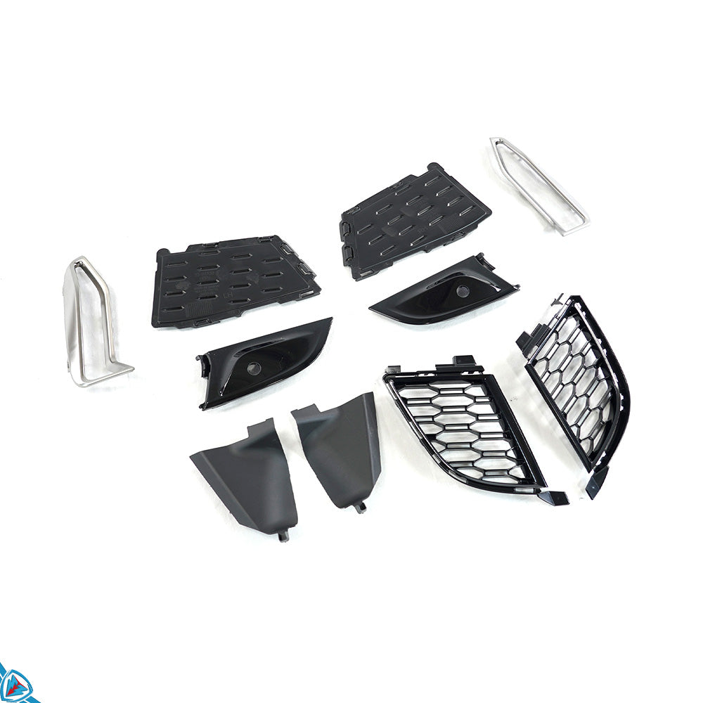 BMW 3 Series G20 M Sport front bumper conversion kit by E3Tuning, showing the polypropylene bumper with sporty design details.