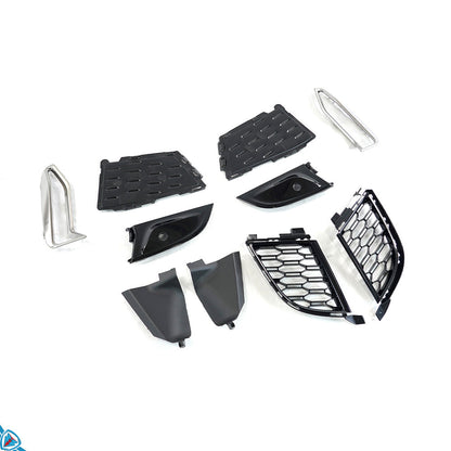 BMW 3 Series G20 M Sport front bumper conversion kit by E3Tuning, showing the polypropylene bumper with sporty design details.