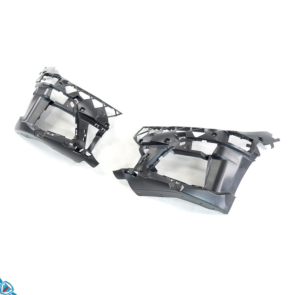 BMW 3 Series G20 M Sport style front bumper conversion kit by E3Tuning, shown with sleek polypropylene design and sporty detailing.