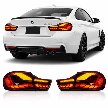Vekto LED tail lights assembly for BMW 4 Series F32/F33/F36 and M4 F82 GTS 2014-2020, showing sleek red and clear lenses
