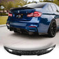 BMW F22 & F87 M2 forged carbon fiber trunk spoiler, PSM style, with sleek aerodynamic design and textured carbon fiber finish.