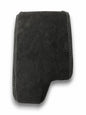 Charcoal black Alcantara BMW E36 E46 center console armrest cover, custom upholstery for 1994-2006 models.