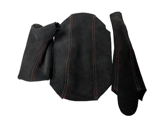Genuine Suede Console Armrest Shift & E-Brake Boot Cover For 1997-2004 Porsche Boxster 911 986 996