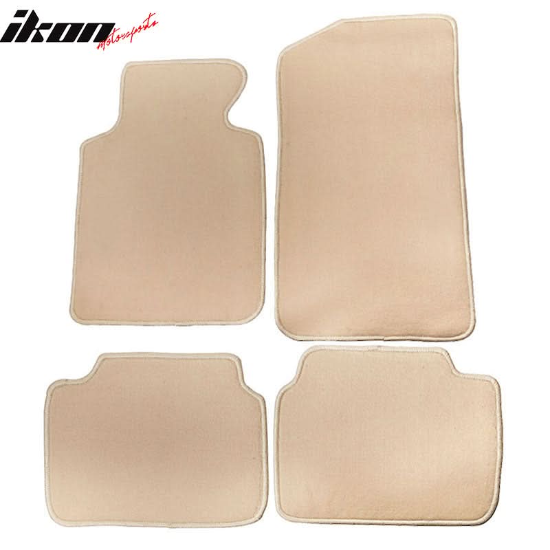 Nylon carpet car floor mats for BMW E46 3 Series and M3, four-piece set with border, by K2 Industries.