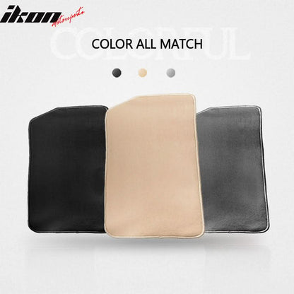 Four black nylon carpet car floor mats for BMW E46 3 Series and M3, designed by K2 Industries for a snug fit.