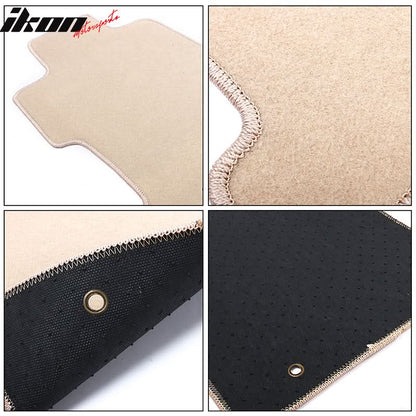 Set of four K2 Industries nylon carpet car floor mats for BMW E46 3 Series and M3, with a border design.
