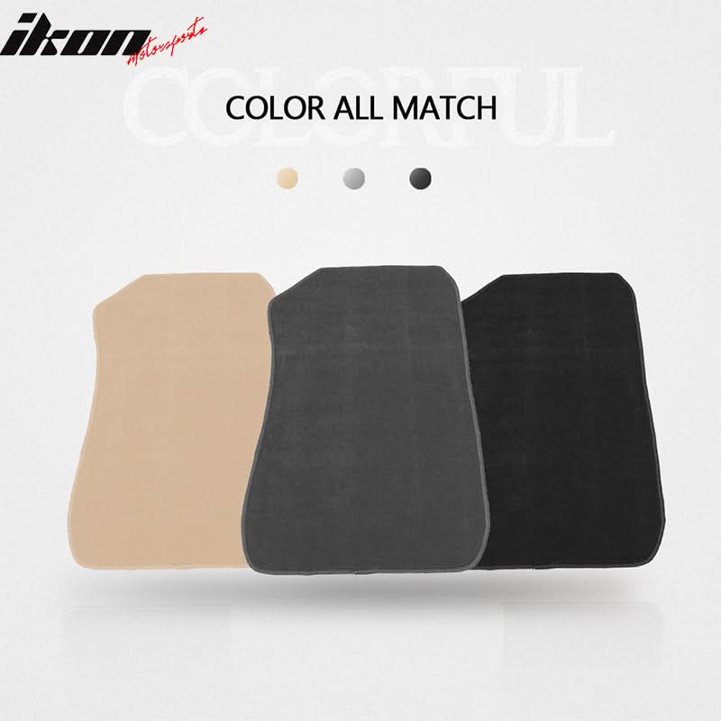 Gray carpet car floor mats for BMW E90 3 Series 2006-2011, 4-piece set by K2 Industries, made of durable nylon material.