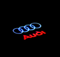 Quartz Ground Shadow Door Puddle Lamp Lighting for Audi Cars and SUVs