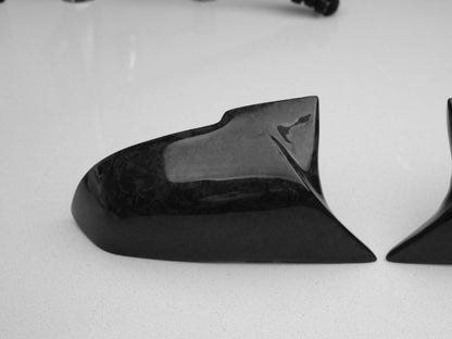 BMW F2X, F3X, F87 M2, E84 X1 Palenon Performance forged carbon mirror cover for stylish, lightweight vehicle customization.