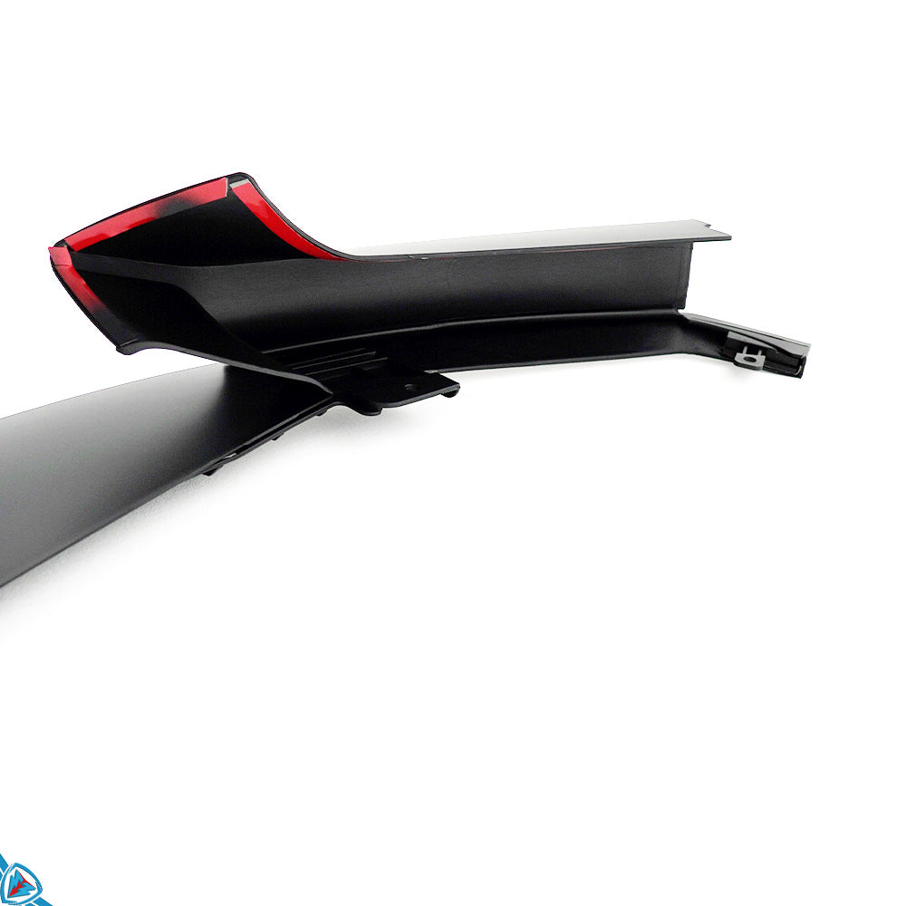BMW 2 Series F22/F23 M-Sport style front lip in black ABS, designed for sporty enhancement of the front bumper.